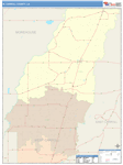 W. Carroll County Wall Map Color Cast Style